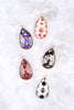 SPORTS SOCCER TEARDROP EPOXY FISH HOOK EARRINGS
