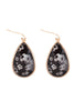 SPORTS SOCCER TEARDROP EPOXY FISH HOOK EARRINGS