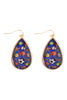 SPORTS TEARDROP EPOXY FISH HOOK EARRINGS