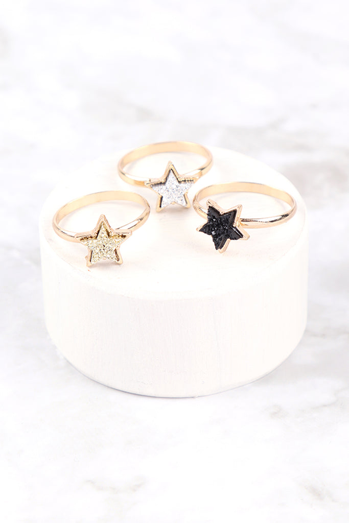 STAR DRUZY SET RING