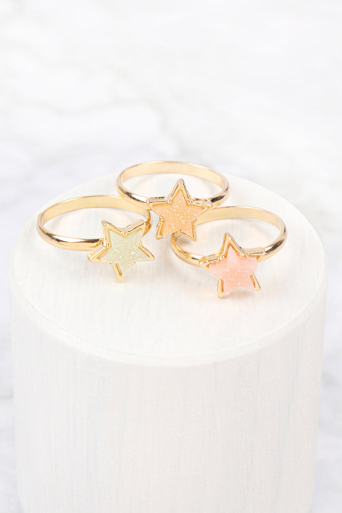 STAR DRUZY SET RING