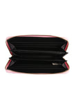 Pink Multi Feathered Zipper Wallet