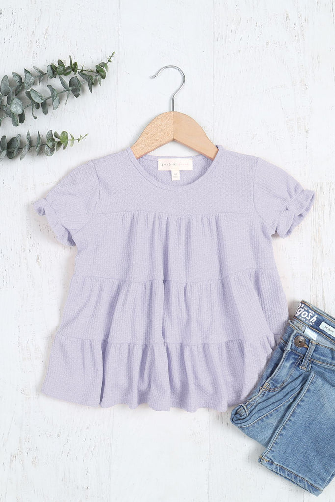 Kids Ruffle Short Sleeve Tiered Top