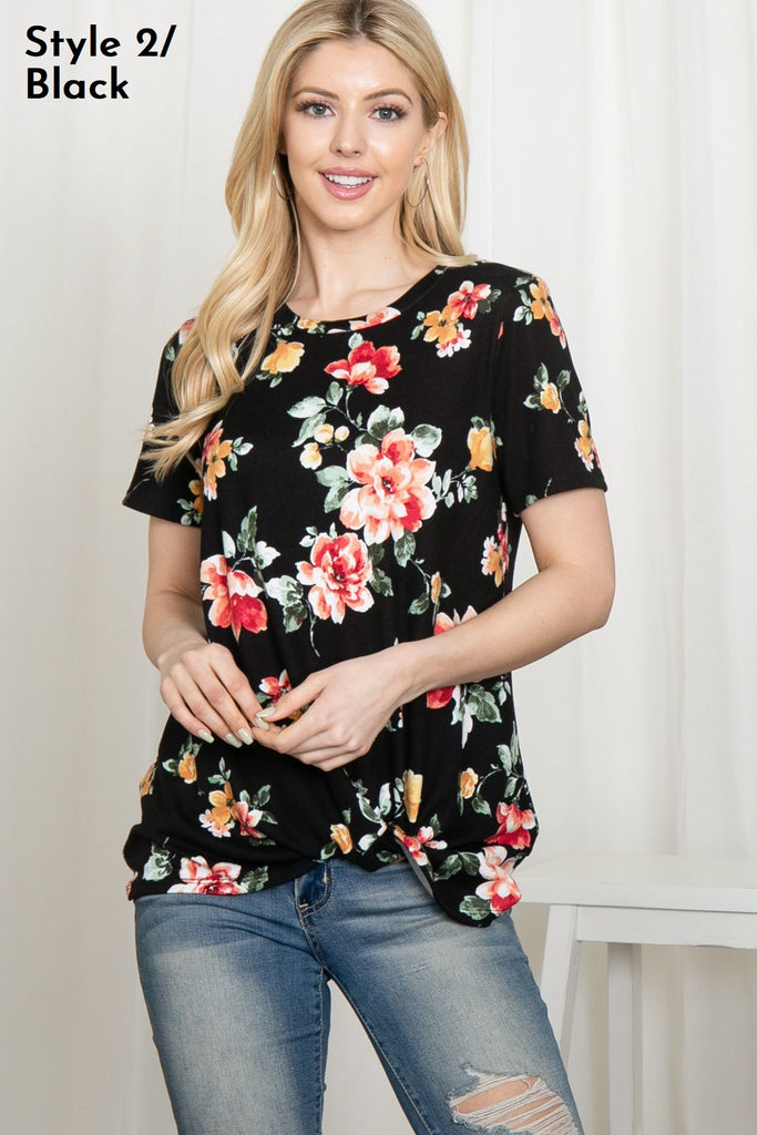 Print Knot Top Collection