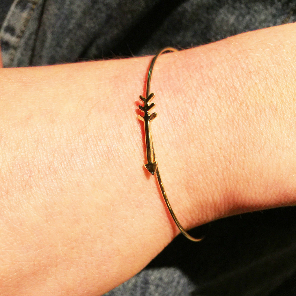 Rhinestone Arrow Cuff Set