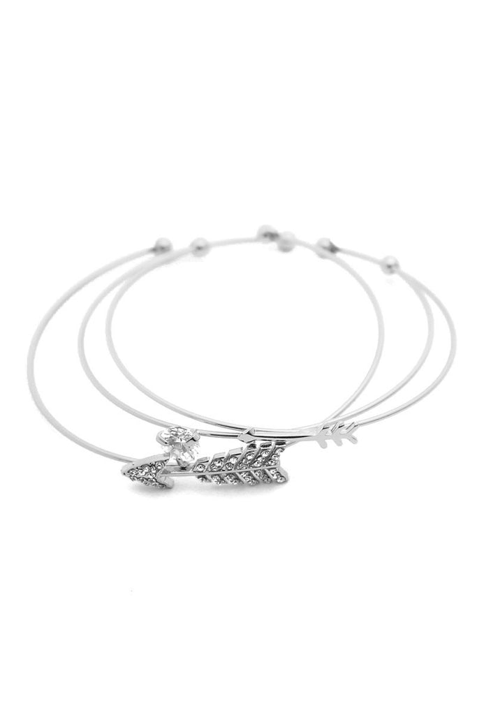 Rhinestone Arrow Cuff Set