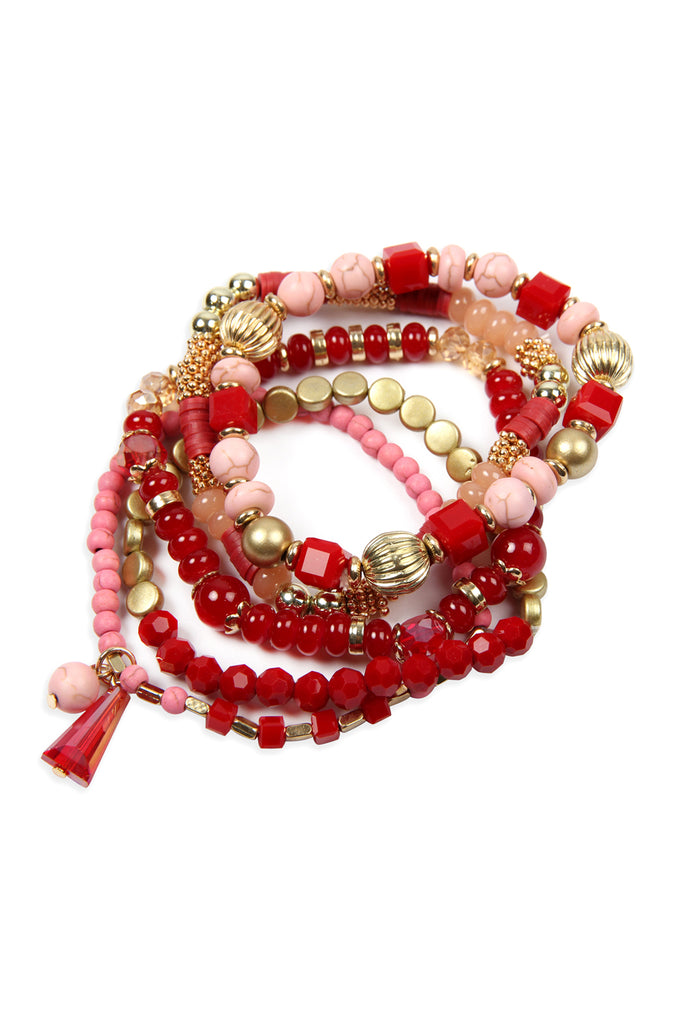 FAITH MIXED BEADS CHARM BRACELET – Riah Fashion