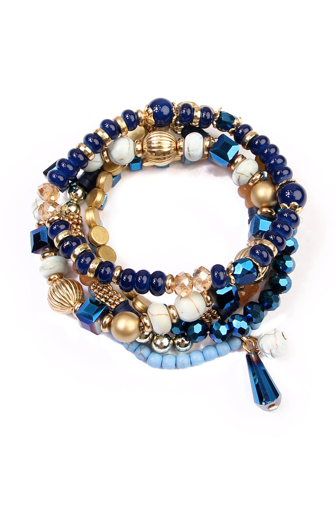 FAITH MIXED BEADS CHARM BRACELET – Riah Fashion