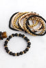MIXED BEADS CHARM MULTI LINE BRACELET