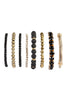 MIXED BEADS CHARM MULTI LINE BRACELET
