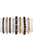 MIXED BEADS CHARM MULTI LINE BRACELET