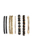 MIXED BEADS CHARM MULTI LINE BRACELET