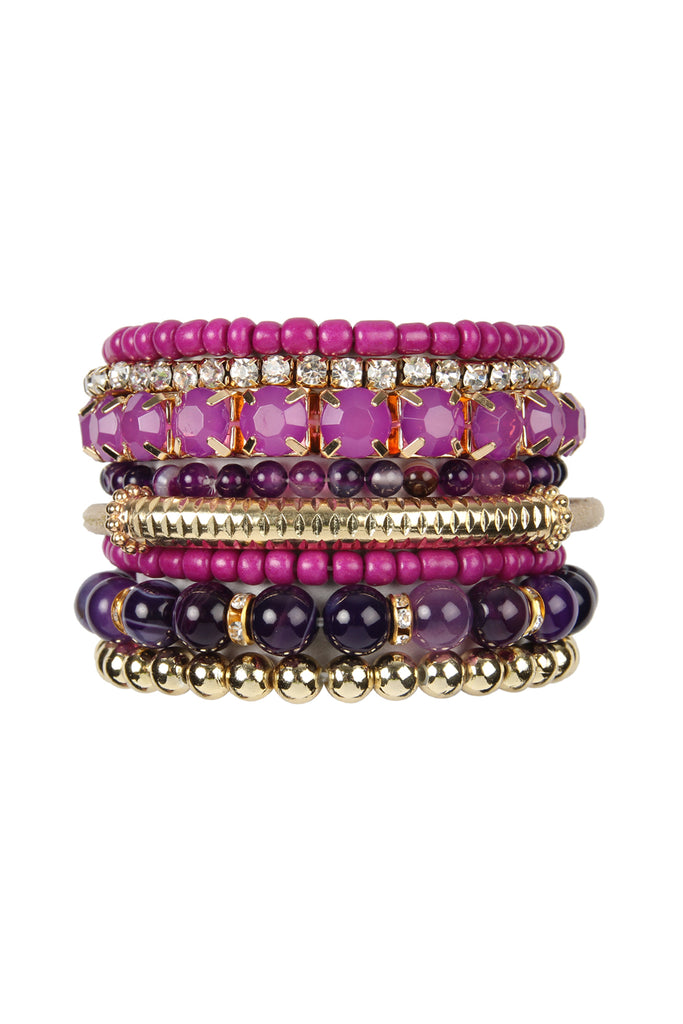 HDB2269 - PLUS SIZE STACKABLE BEADS BRACELET SET