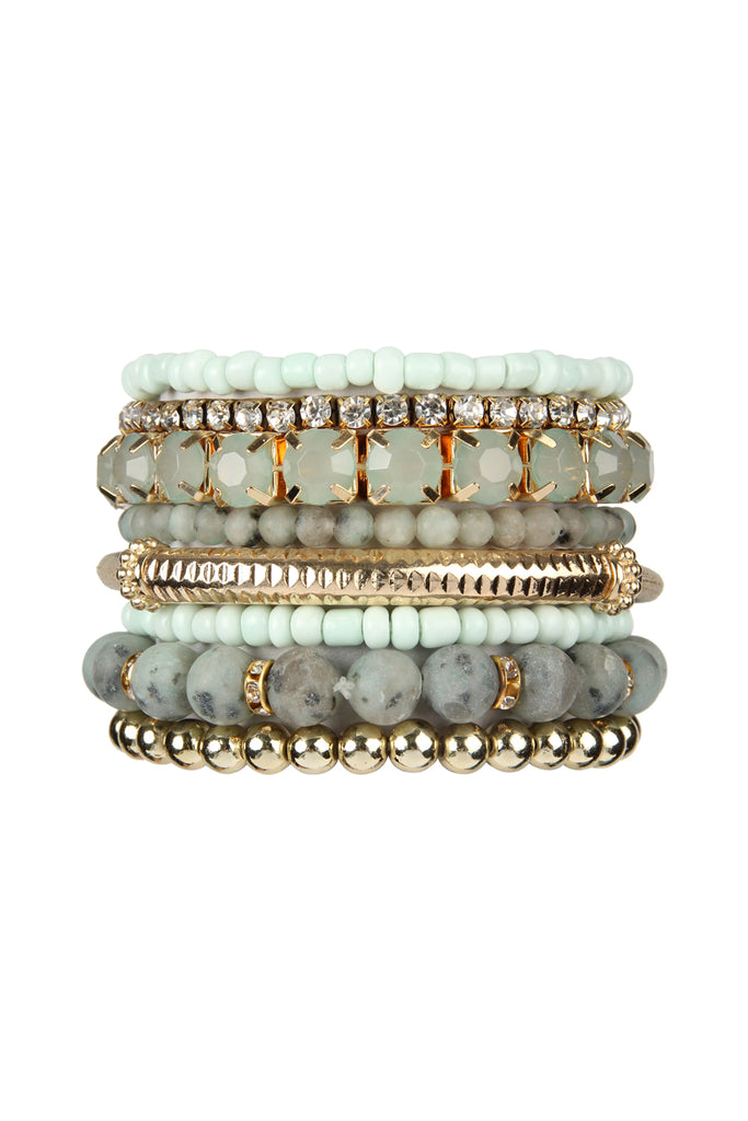 HDB2269 - PLUS SIZE STACKABLE BEADS BRACELET SET