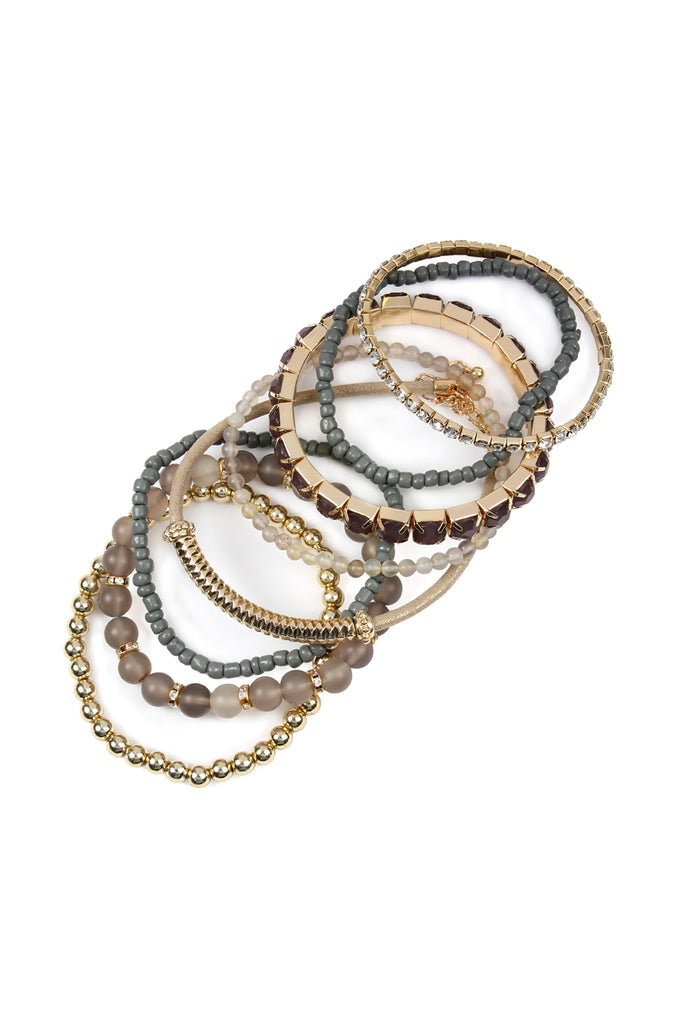 HDB2269 - PLUS SIZE STACKABLE BEADS BRACELET SET