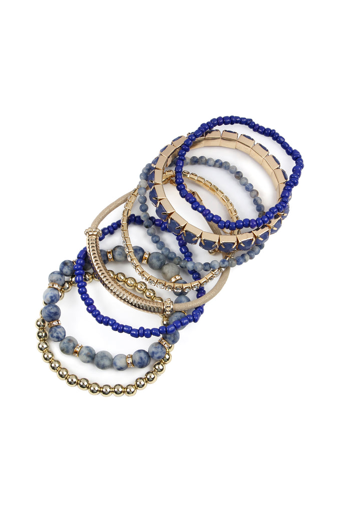 HDB2269 - PLUS SIZE STACKABLE BEADS BRACELET SET