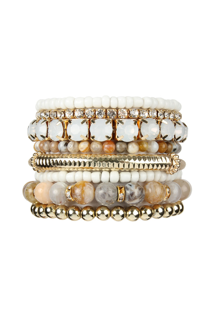 HDB2269 - PLUS SIZE STACKABLE BEADS BRACELET SET