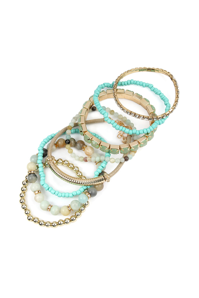 HDB2269 - PLUS SIZE STACKABLE BEADS BRACELET SET