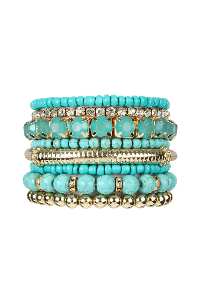 HDB2269 - PLUS SIZE STACKABLE BEADS BRACELET SET