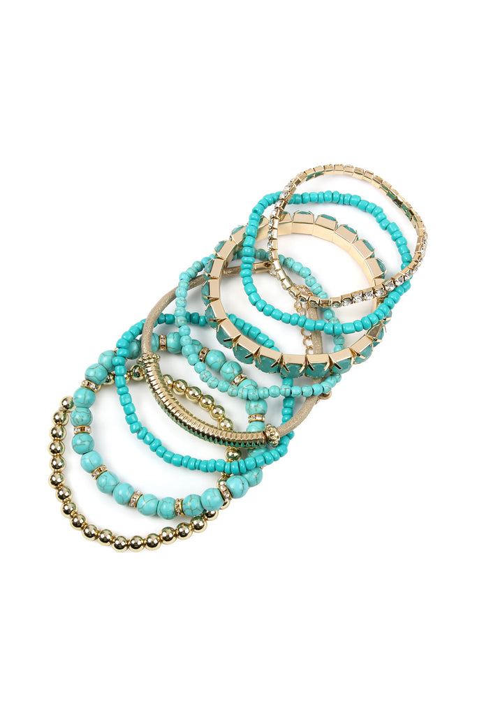 HDB2269 - PLUS SIZE STACKABLE BEADS BRACELET SET