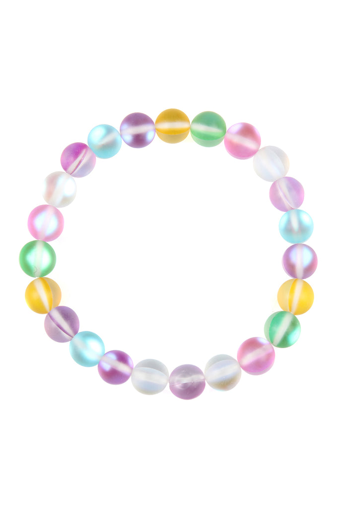 HDB2279 - CHIC COLORED MERMAID GLASS STRETCH BRACELET