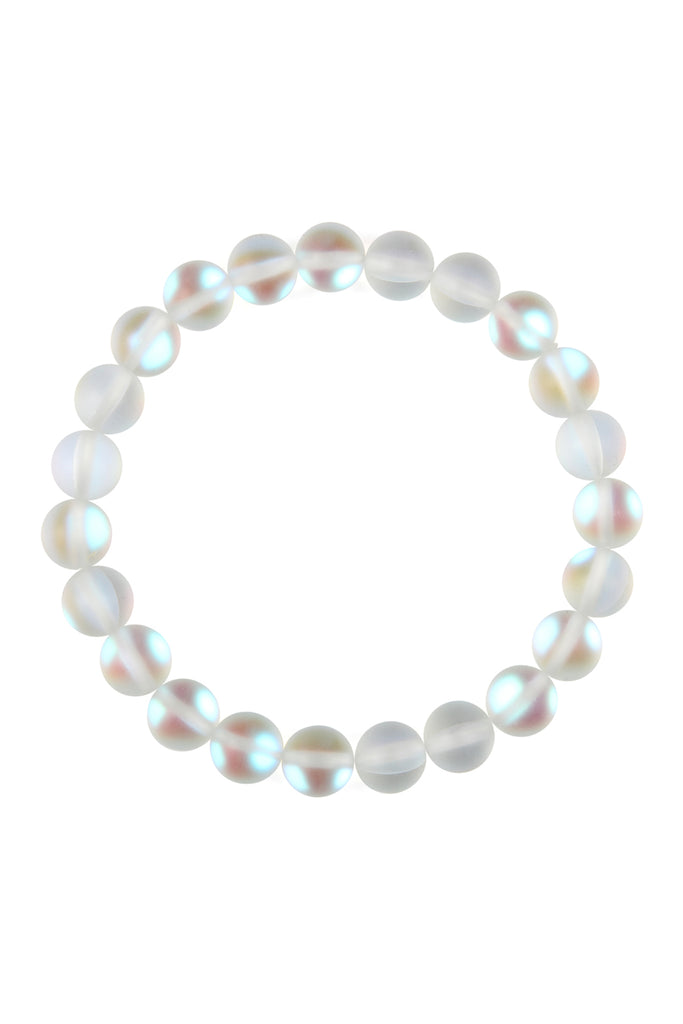 HDB2279 - CHIC COLORED MERMAID GLASS STRETCH BRACELET