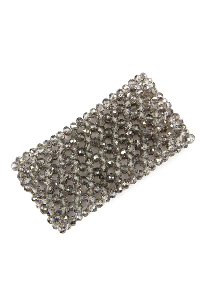 GLASS BEADS MESH WIDE STRETCH BRACELET