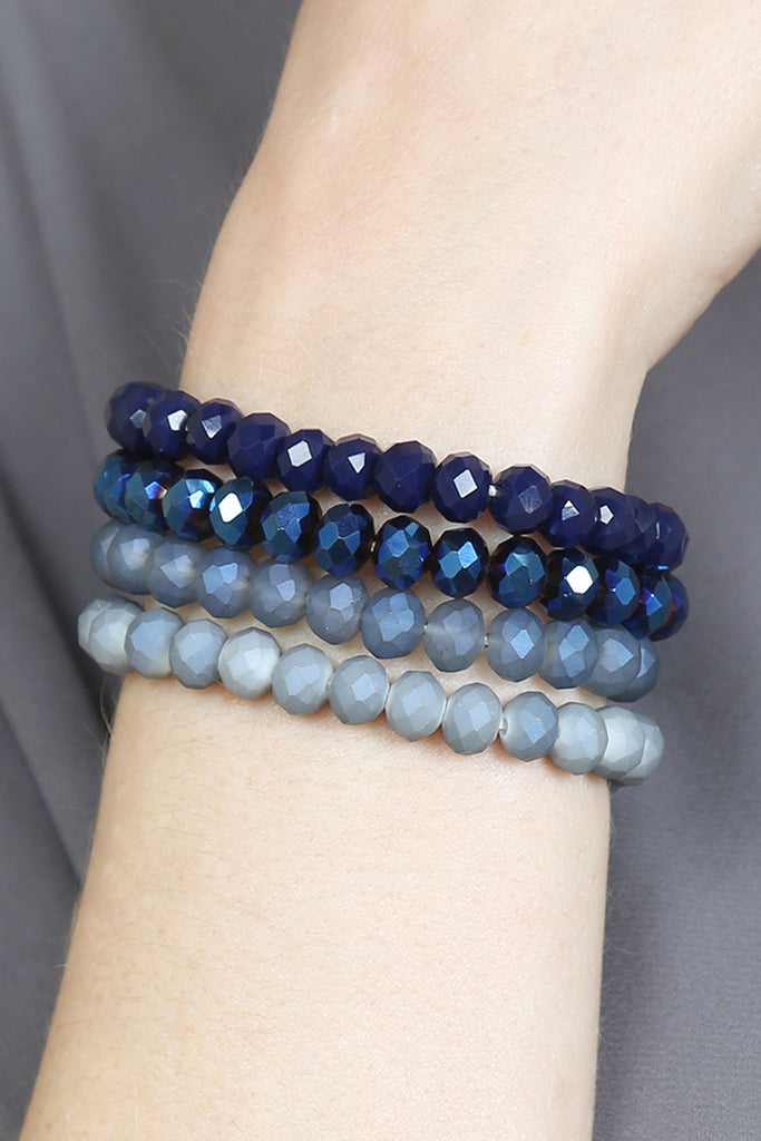 Glass Bead Stretch Bracelet (Multi Colour) – House of Ohene