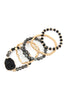 DRUZY CHARM MIXED BRACELET SET