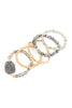 DRUZY CHARM MIXED BRACELET SET