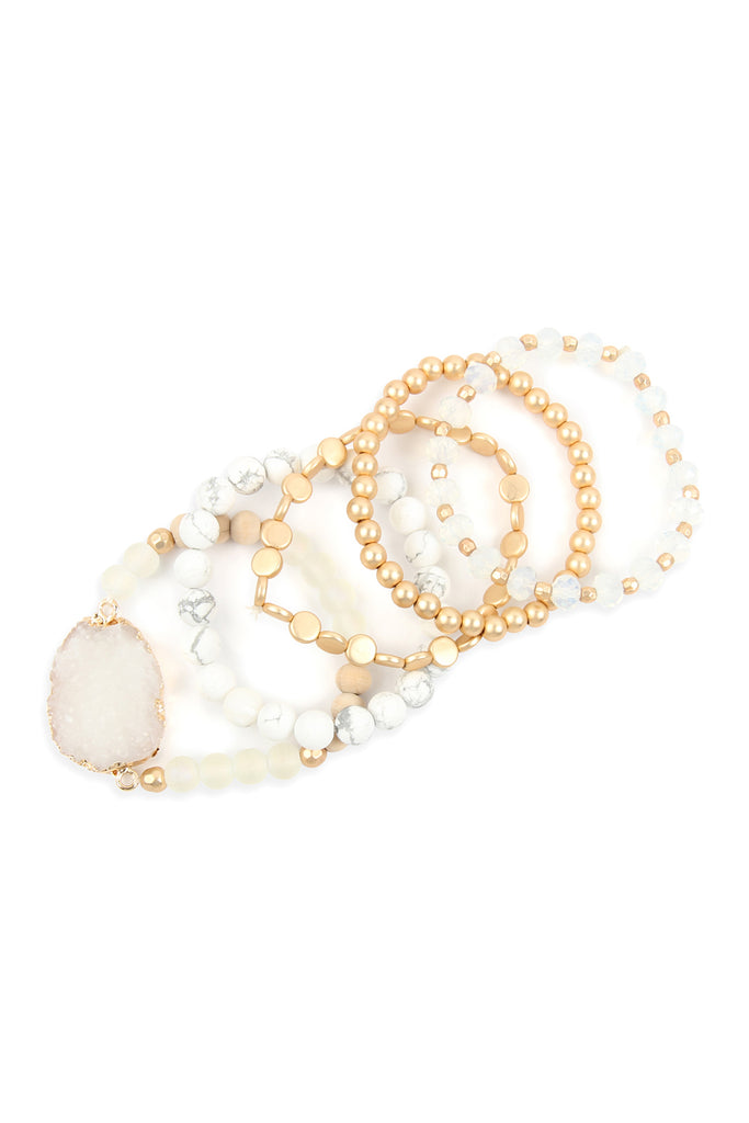 HDB2737 - DRUZY CHARM MIXED BRACELET SET