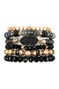 MULTI LINE DRUZY STONE CHARM BRACELET