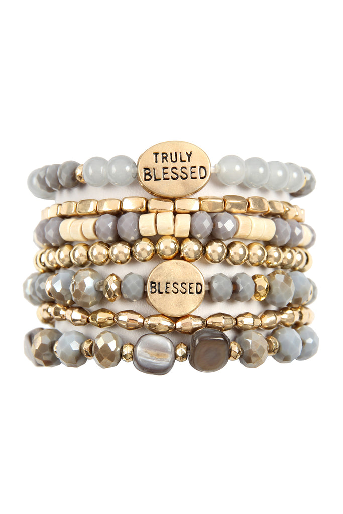 TRULY BLESSED CHARM MIX BEADS BRACELET