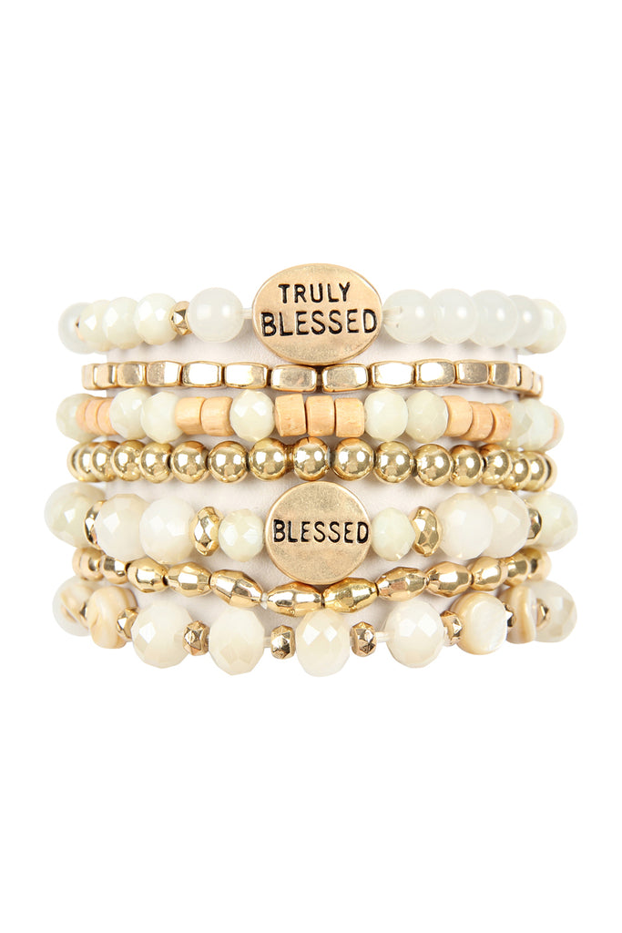 TRULY BLESSED CHARM MIX BEADS BRACELET