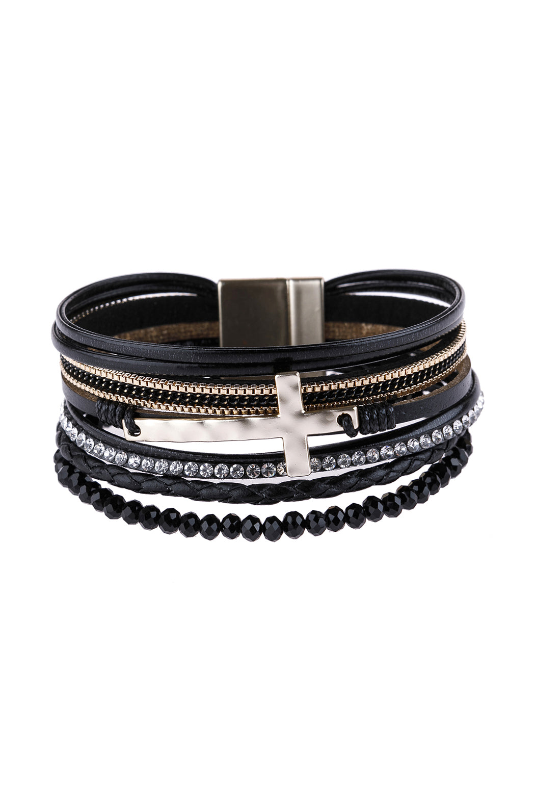 HALEINE ♥ CROSS JEWELERY LEATHER BRACELET /追跡付 HDB2976BK-2_RIAH.jpg?v=1696904713