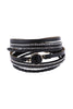 RHINESTONE ENCRUSTED DRUZY WRAP BRACELET