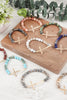 HDB2998 - MIX BEADS HAMMERED CROSS BRACELET