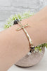 HDB2998 - MIX BEADS HAMMERED CROSS BRACELET