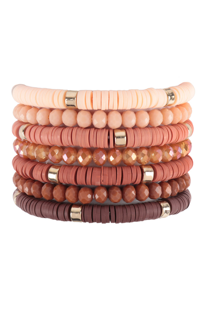 Multiline Fimo Bead Bracelet Set