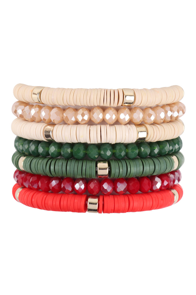 Multiline Fimo Bead Bracelet Set