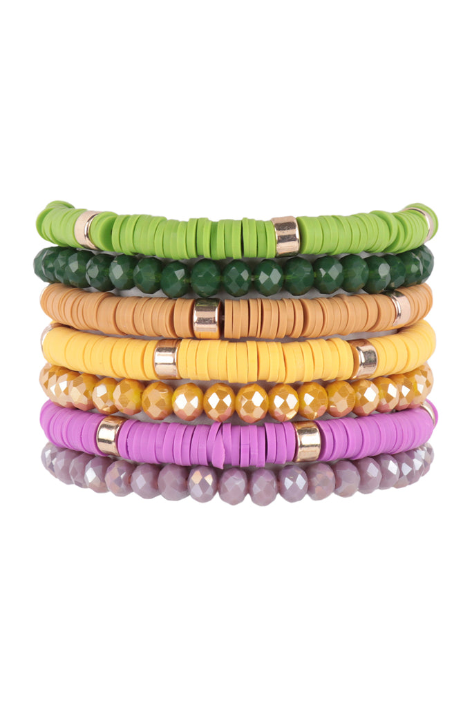 Multiline Fimo Bead Bracelet Set