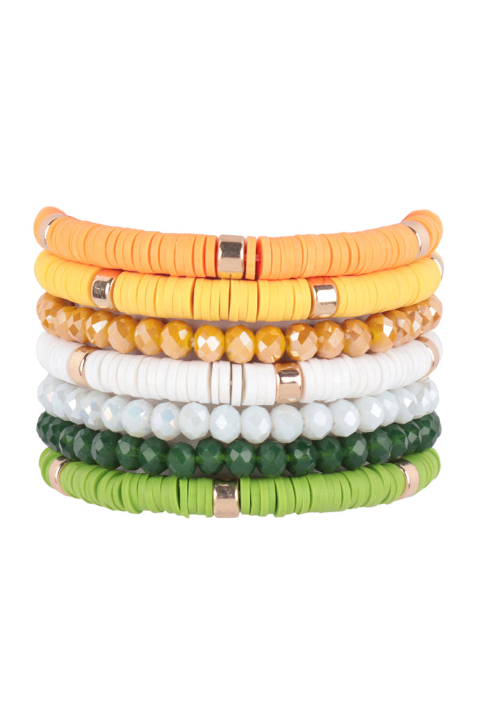 Multiline Fimo Bead Bracelet Set