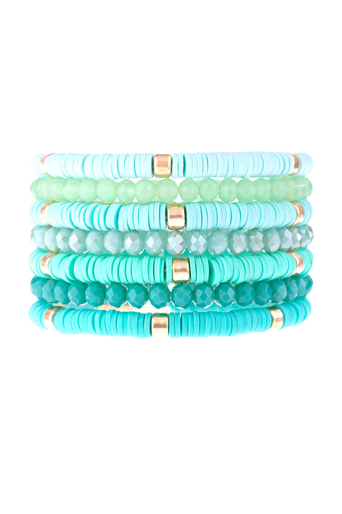 Multiline Fimo Bead Bracelet Set