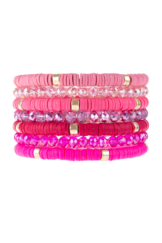 Multiline Fimo Bead Bracelet Set