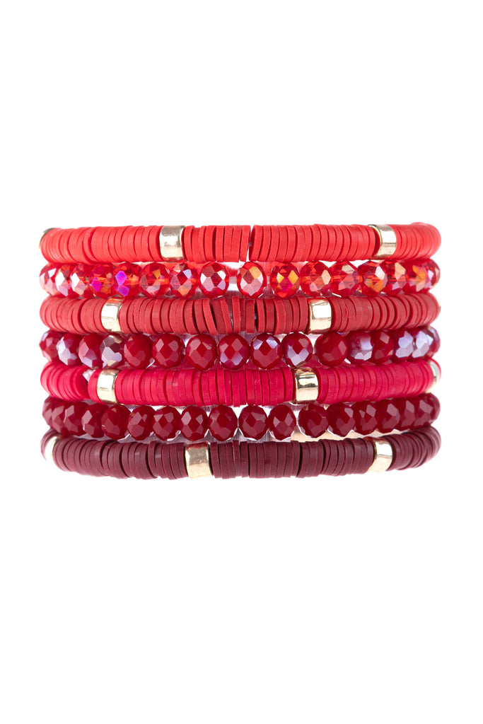 Multiline Fimo Bead Bracelet Set