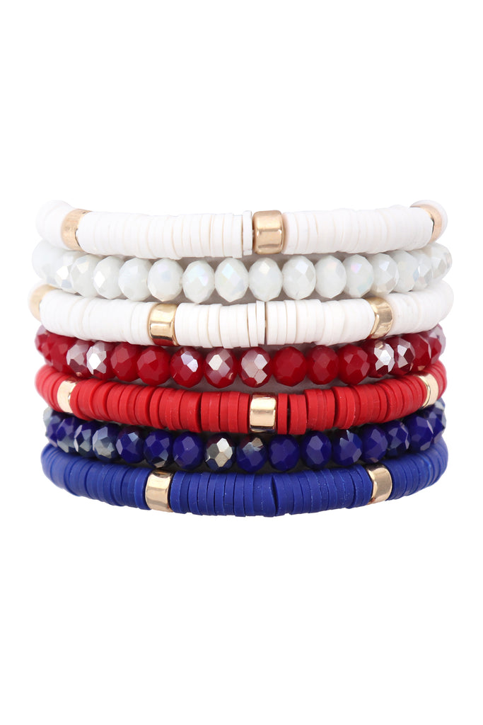 Multiline Fimo Bead Bracelet Set