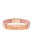 FOUR-LINE BEADED LEATHER STRAP MAGNETIC BRACELET