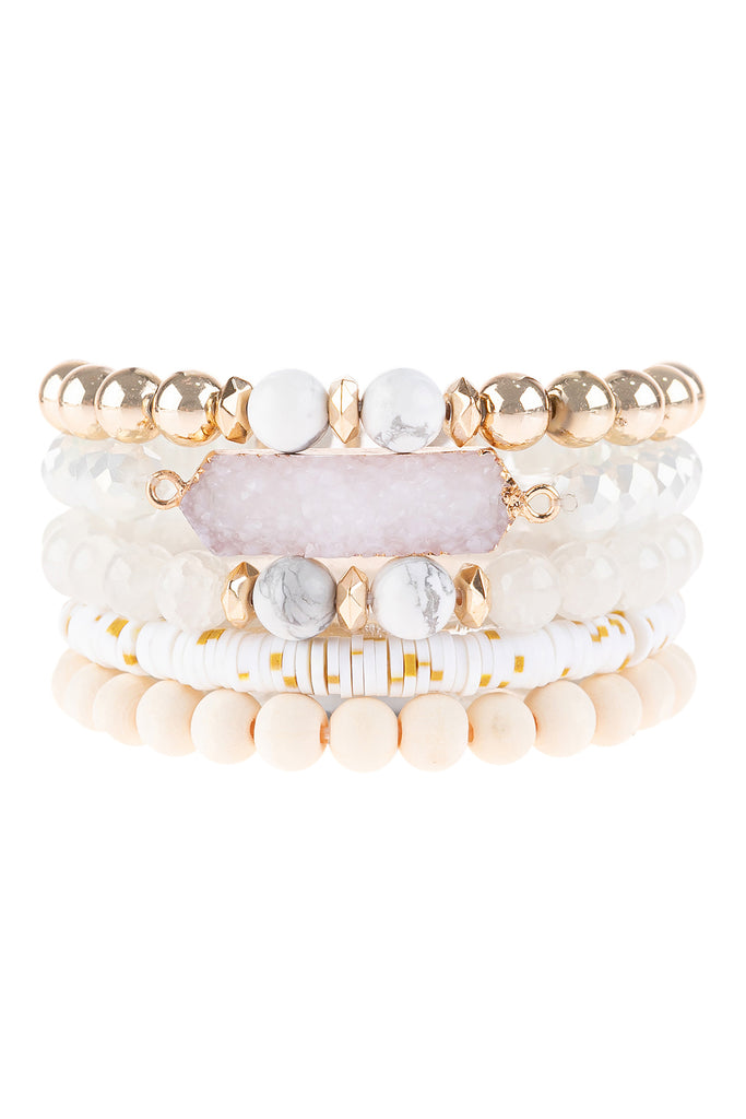 DRUZY HEXAGON MULTIBEADS BRACELET