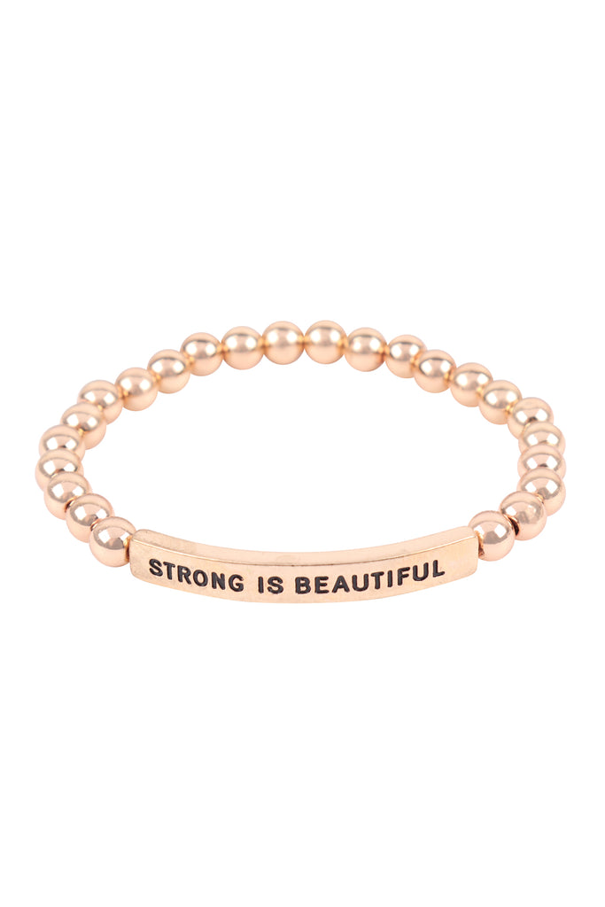 HDB3439 - STRONG IS BEAUTIFUL INSPIRATIONAL BRACELET