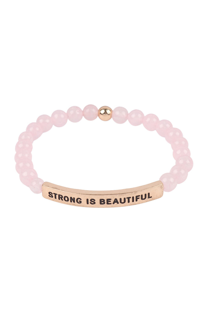 HDB3439 - STRONG IS BEAUTIFUL INSPIRATIONAL BRACELET